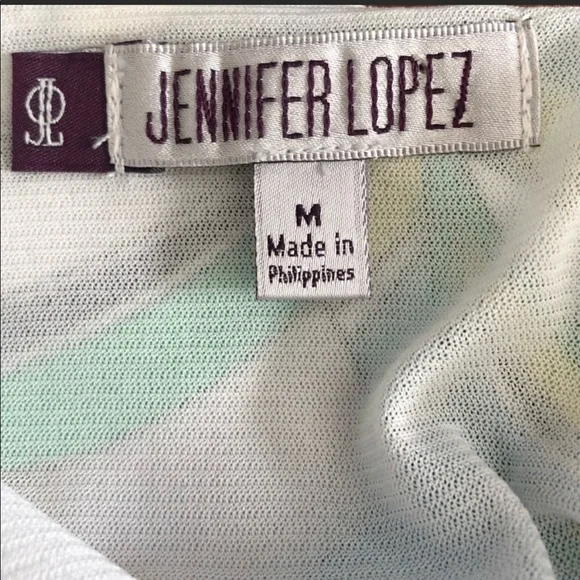 Jennifer Lopez Colorful Peacock Sleeveless Open Back Dress Size Medium - Picture 3 of 3